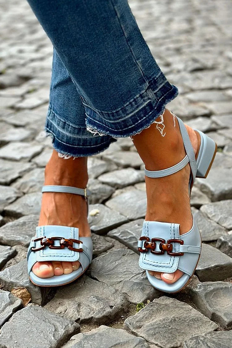 Azzurra Sandalias Cadena Metálica Comfort