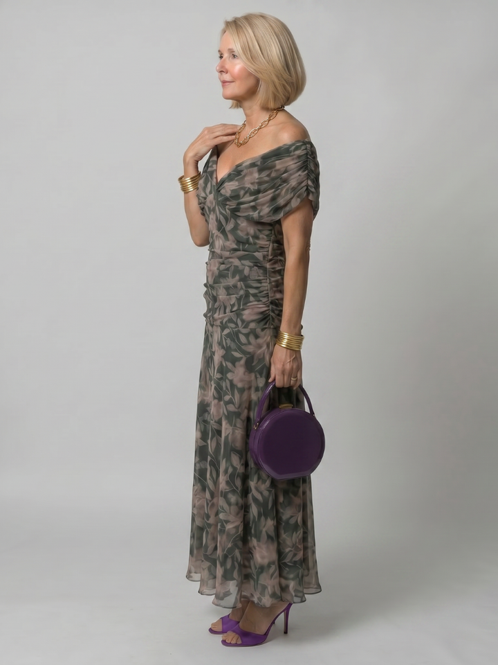 Calen | Vestido Midi Sin Hombros