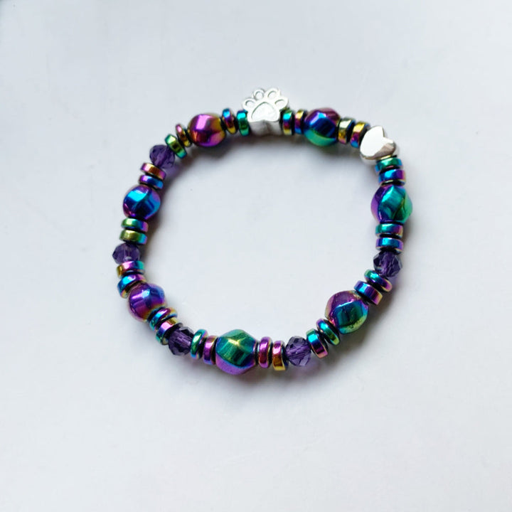 Pulsera Magnética con Encanto de Huella de Patas