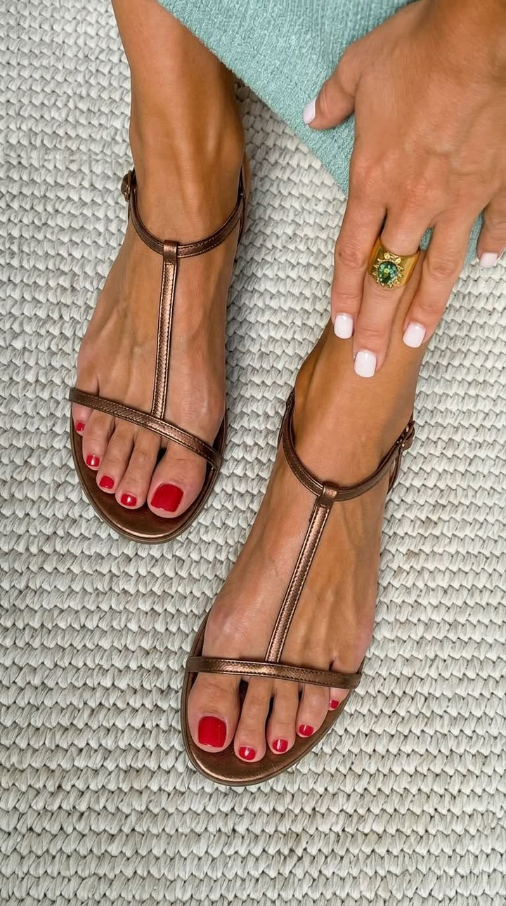 Rosalba™ | Sandalias Doradas de Verano