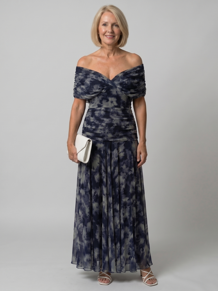 Calen | Vestido Midi Sin Hombros
