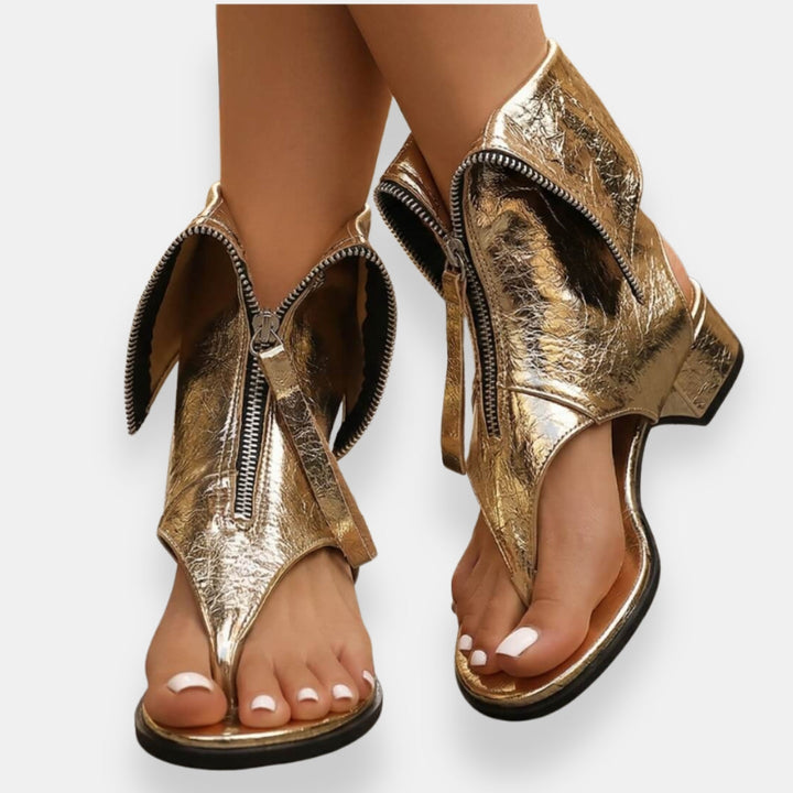 Zafira | Sandalias metalizadas