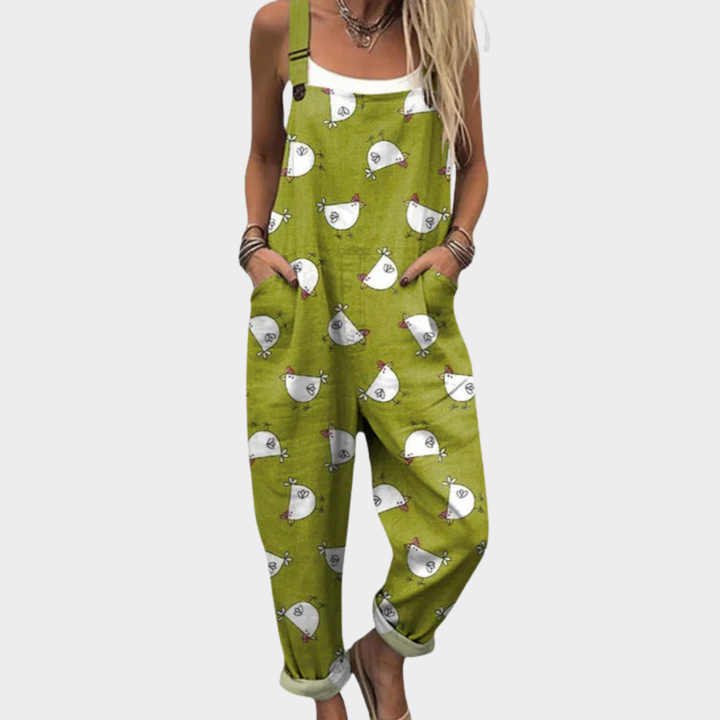 Cómoda Pantalón de Tirantes Impreso