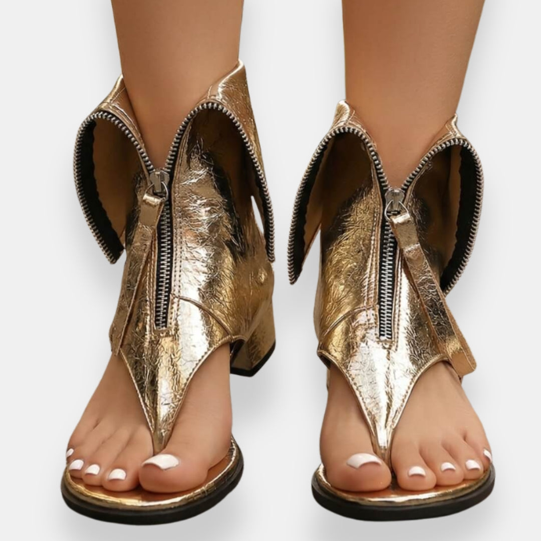 Zafira | Sandalias metalizadas