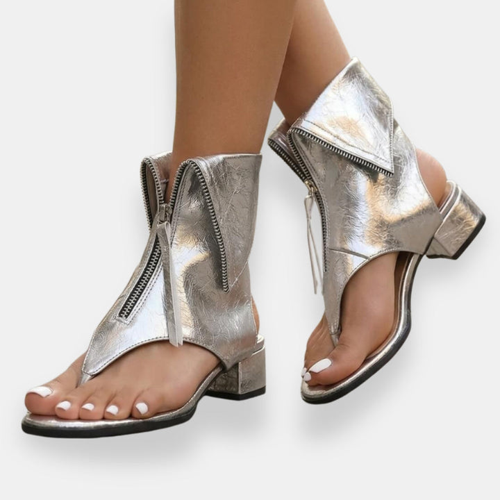 Zafira | Sandalias metalizadas