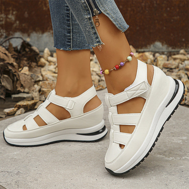 Elena | Sandalias ortopédicas con velcro y puntera cerrada