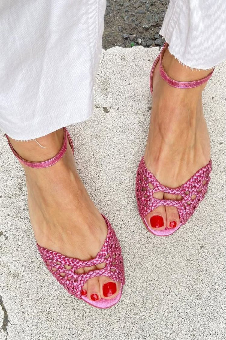 Isabel™ | Sandalias Trenzadas Doradas