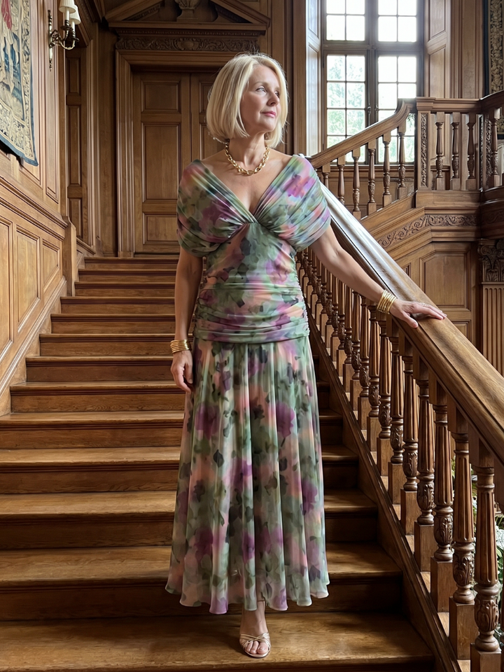 Calen | Vestido Midi Sin Hombros