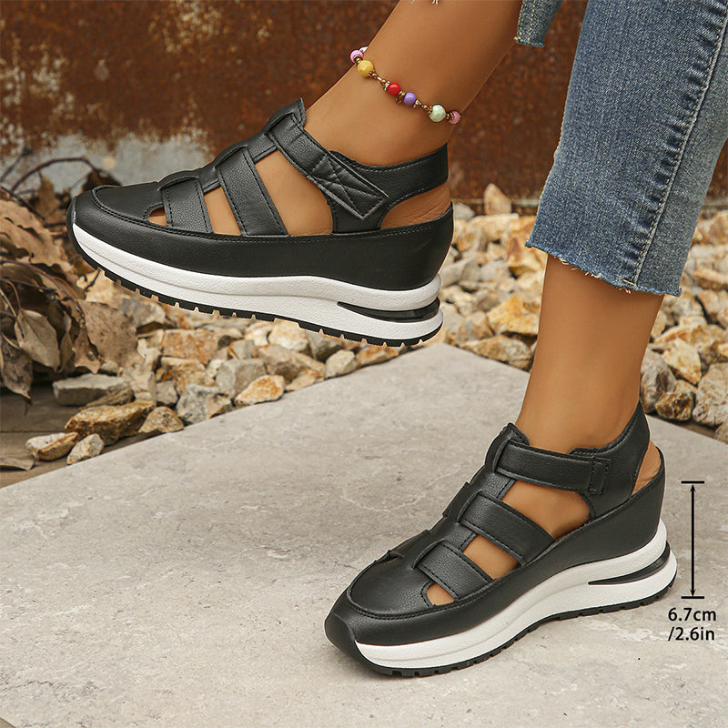 Elena | Sandalias ortopédicas con velcro y puntera cerrada