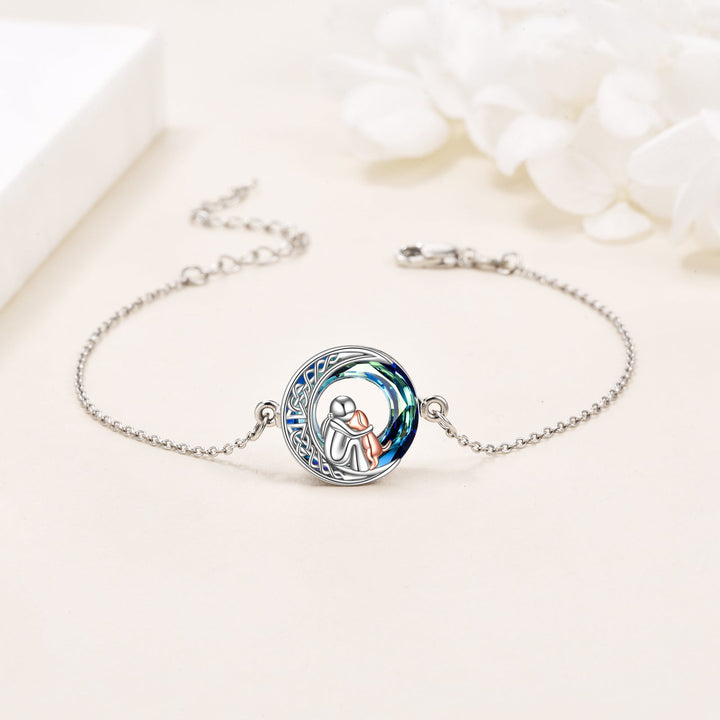 Pulsera Ajustable de Encanto de Perro de Plata Esterlina