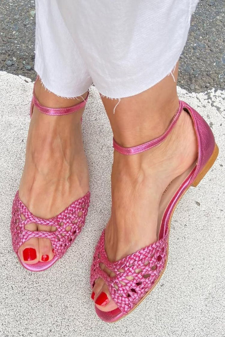 Isabel™ | Sandalias Trenzadas Doradas