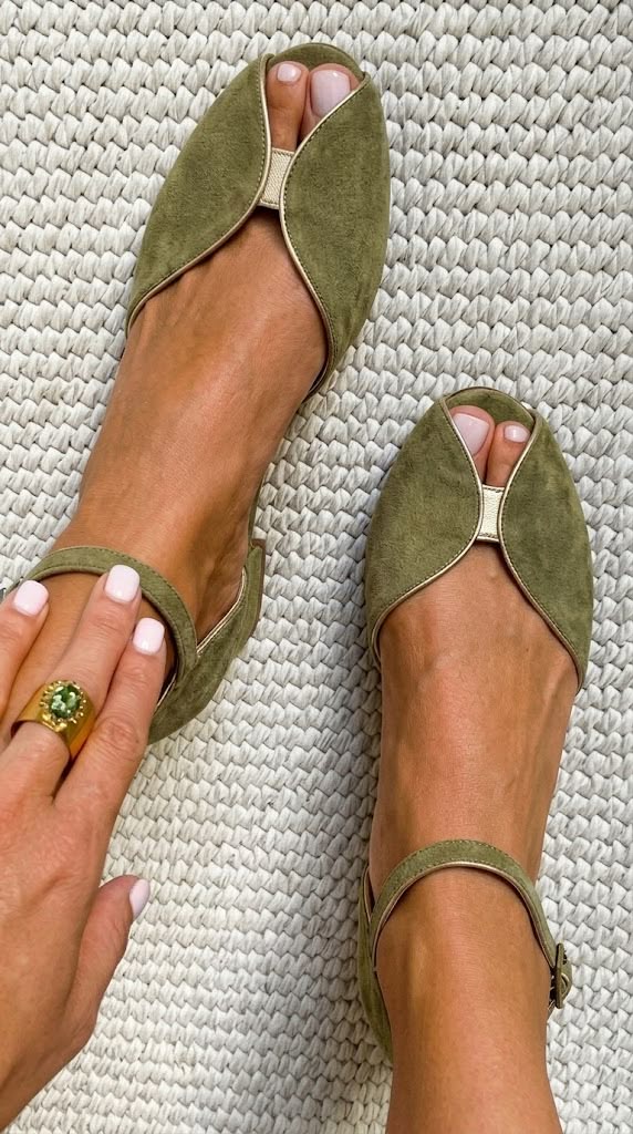 Olivia Sandalias Verde Salvia Comfort