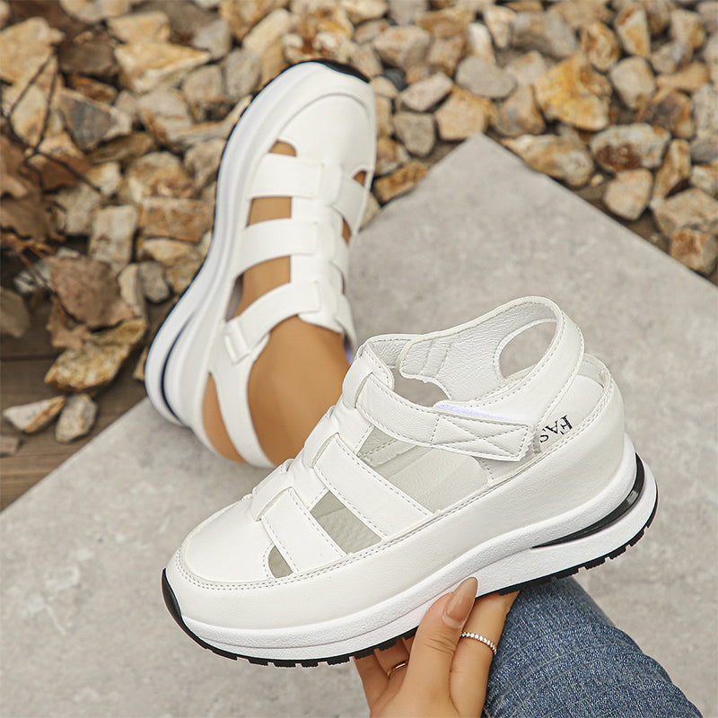 Elena | Sandalias ortopédicas con velcro y puntera cerrada