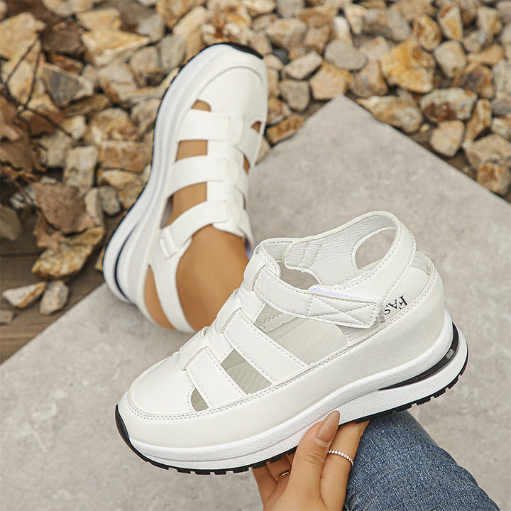 Elena | Sandalias ortopédicas con velcro y puntera cerrada