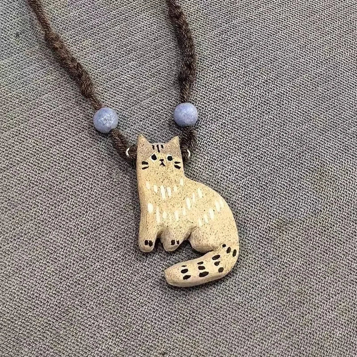 Collar de Colgante de Estrella de Gato Vintage