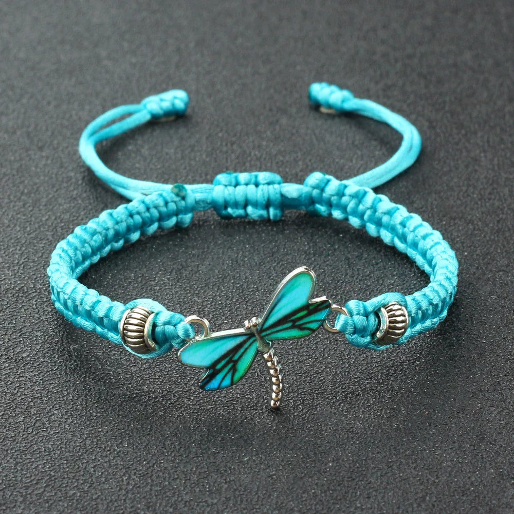 Pulsera Tejida a Mano Sueños de Libélula