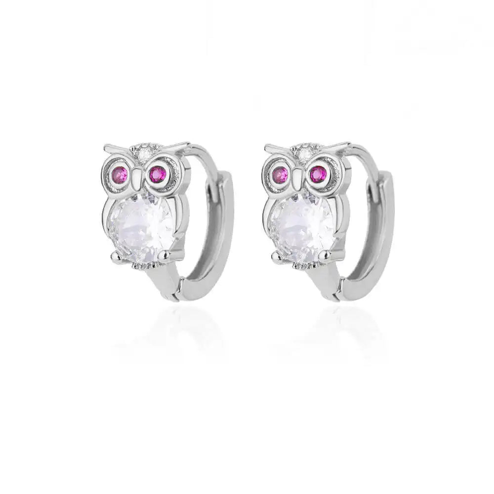 Pendientes de Aro de Cristal con Animales
