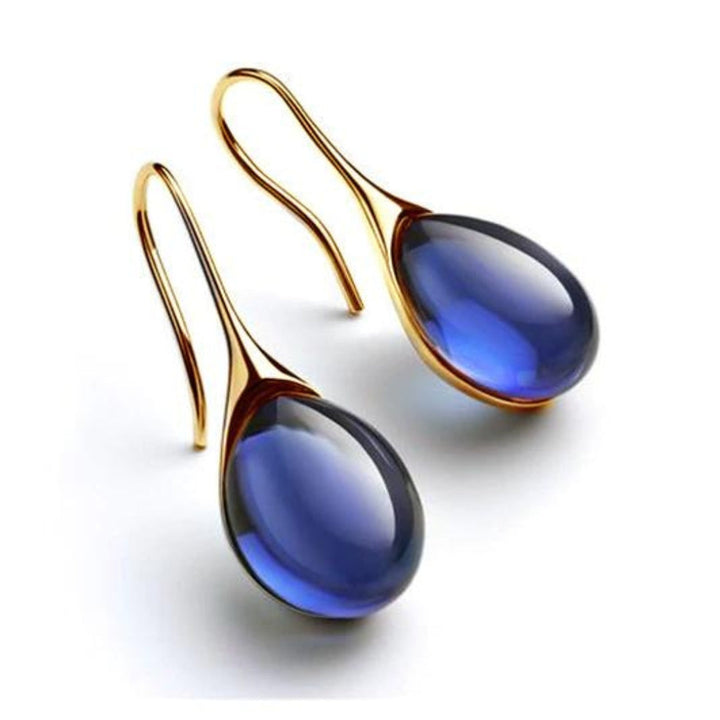 Clara | Pendientes colgantes chic con cristales y acabado plateado