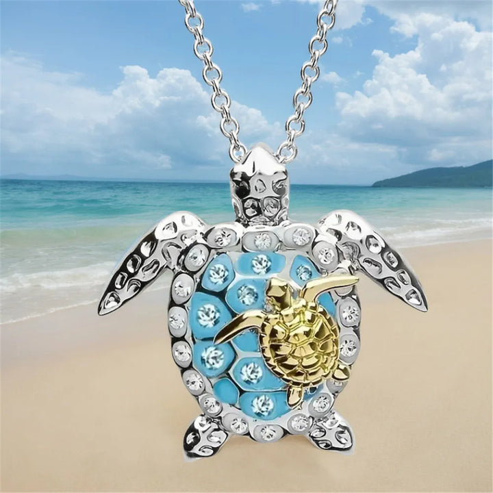 Colgante de Tortuga Marina - Plata Vintage