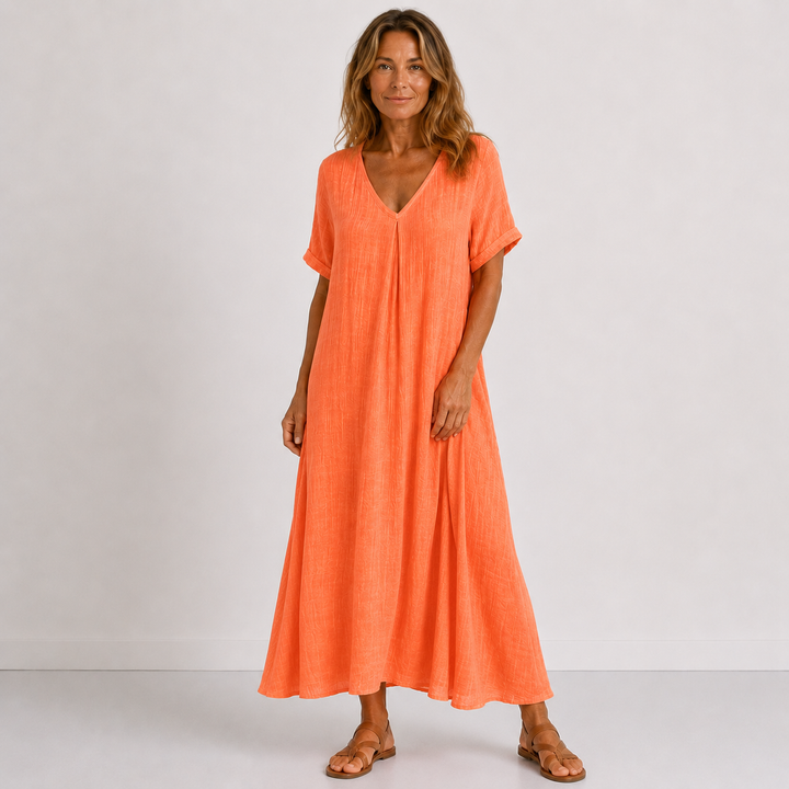 Celeste | Vestido largo fluido