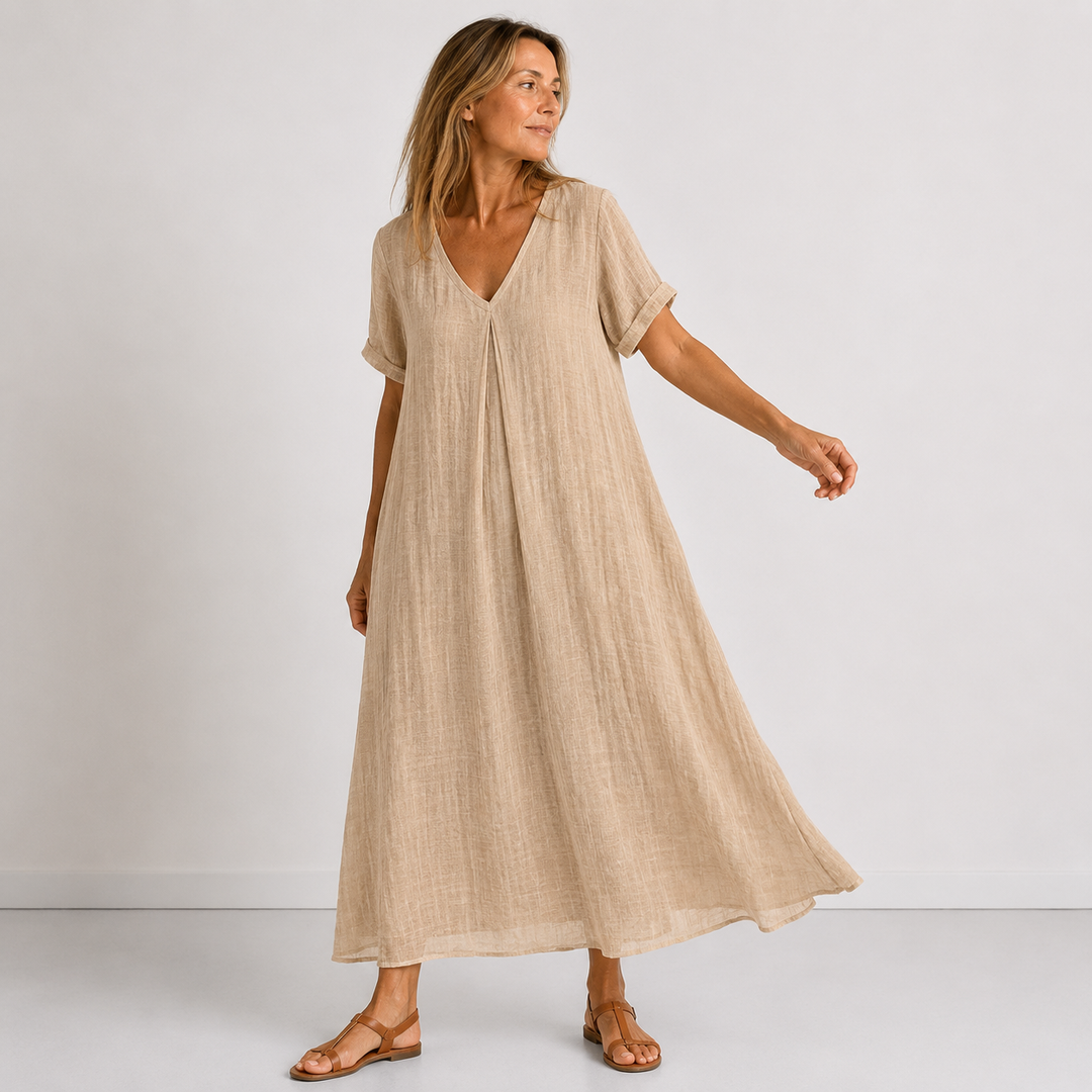 Celeste | Vestido largo fluido