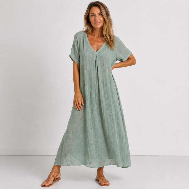 Celeste | Vestido largo fluido