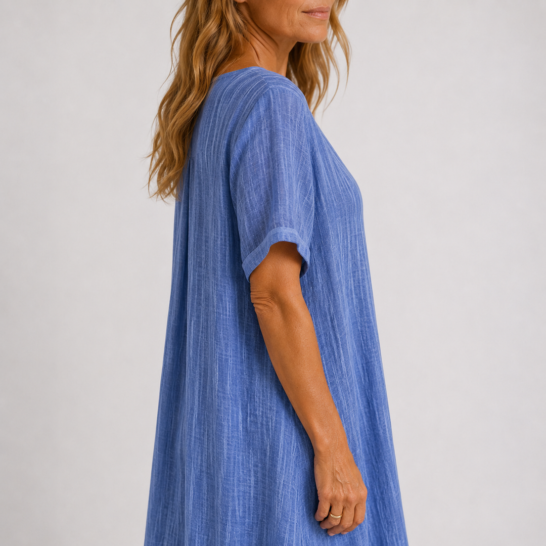 Celeste | Vestido largo fluido