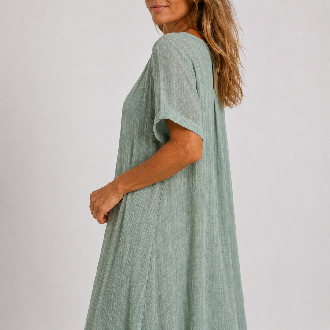 Celeste | Vestido largo fluido
