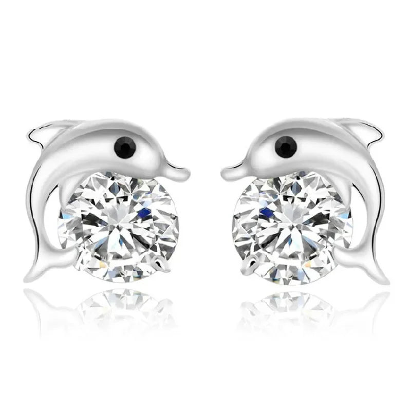 Colección de Joyería de Delfines de Plata Esterlina
