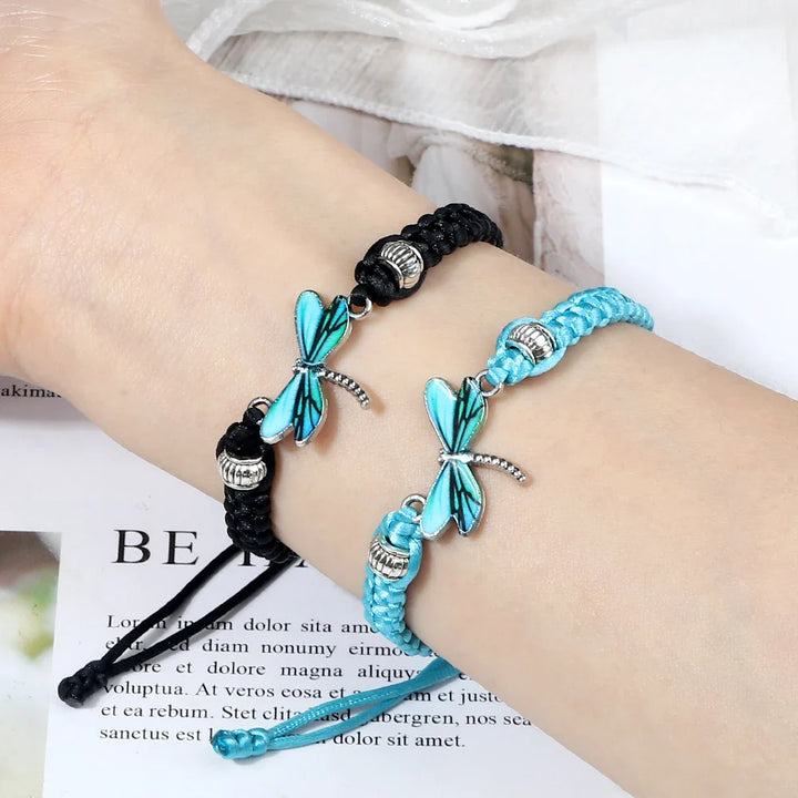 Pulsera Tejida a Mano Sueños de Libélula