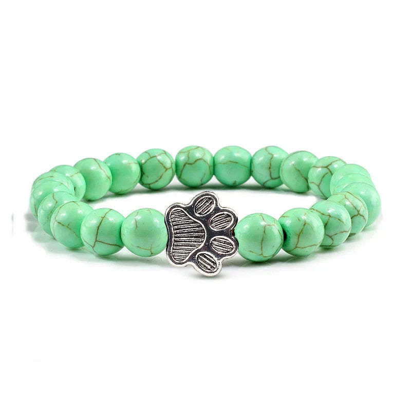 Pulsera de Patas con Perlas – Diseño de Piedra Natural