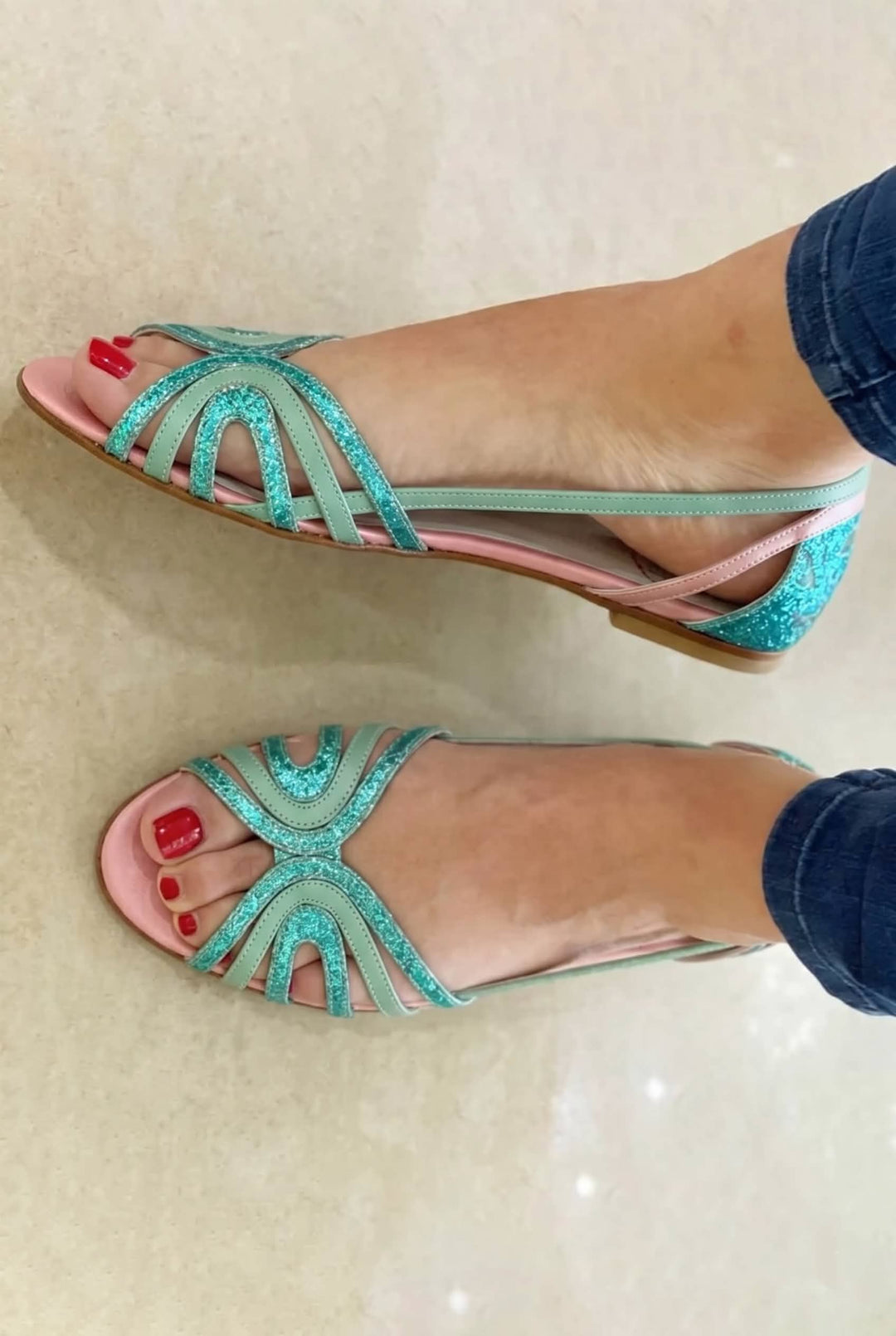 Elena™ | Sandalias Doradas Luz de Verano
