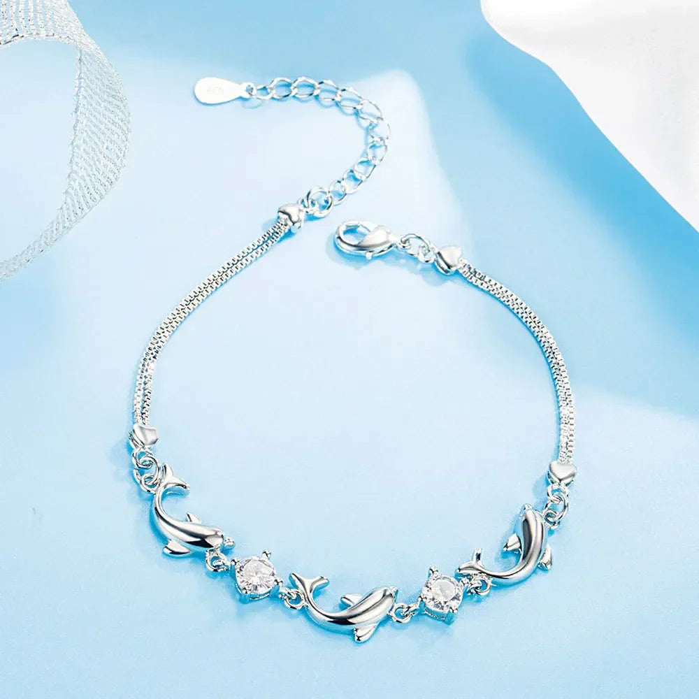 Colección de Joyería de Delfines de Plata Esterlina