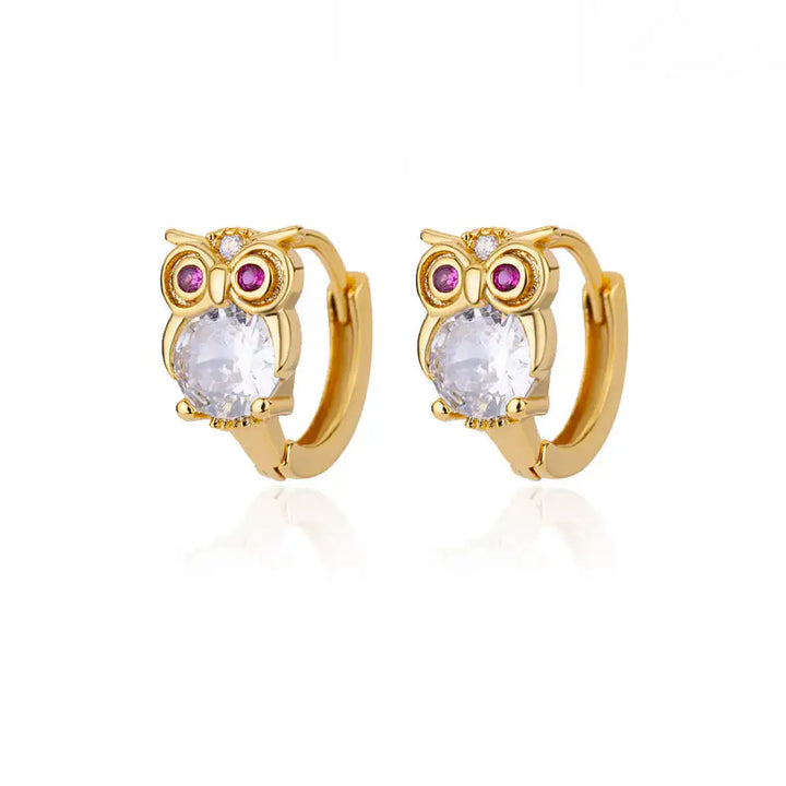 Pendientes de Aro de Cristal con Animales