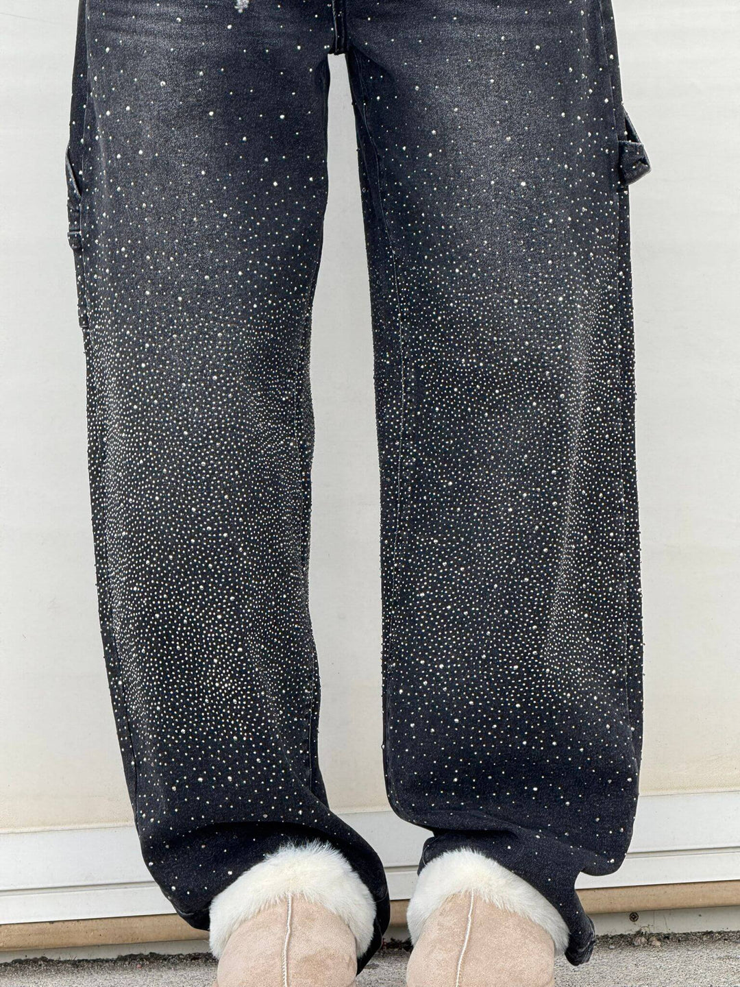 Nova | Jeans balloon con efecto brillante