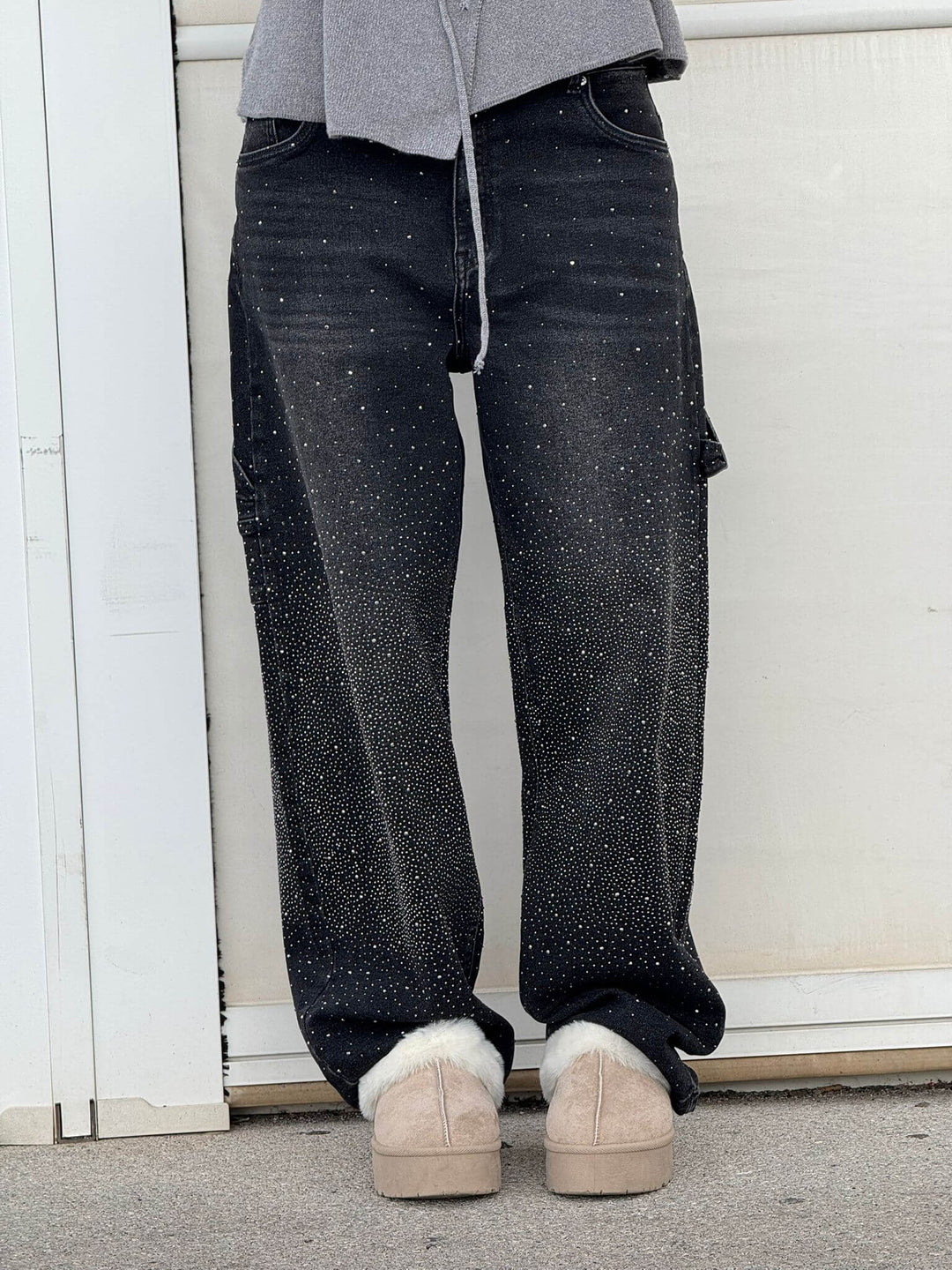 Nova | Jeans balloon con efecto brillante