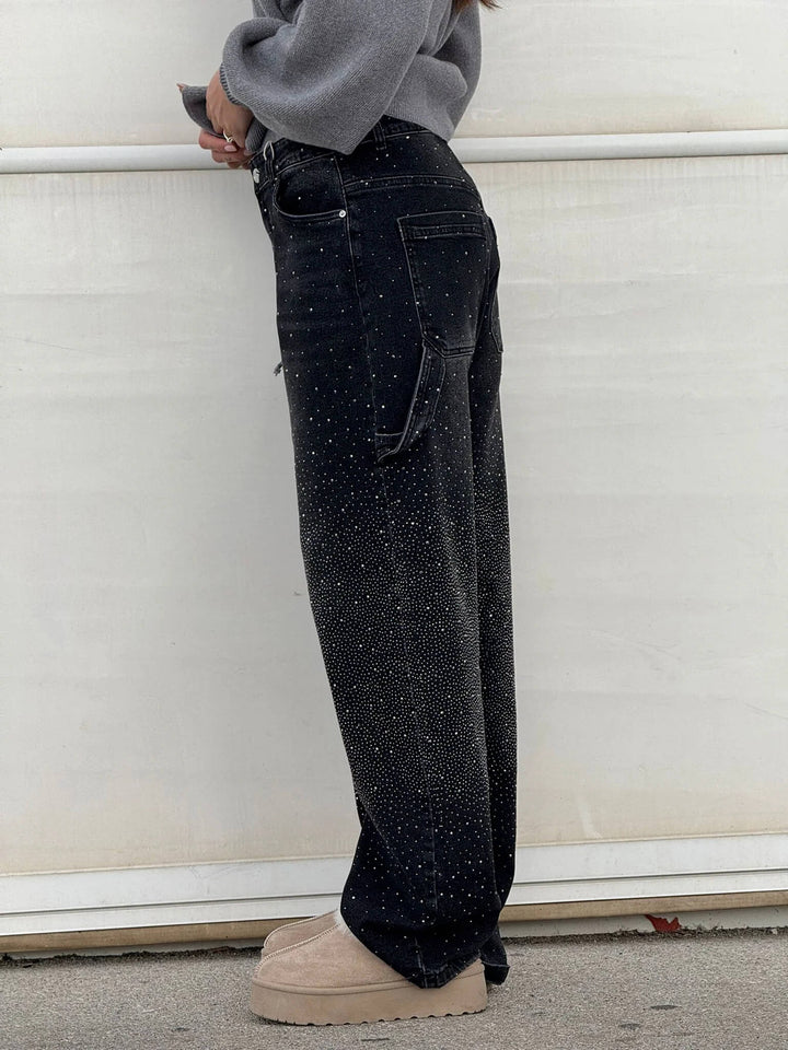 Nova | Jeans balloon con efecto brillante