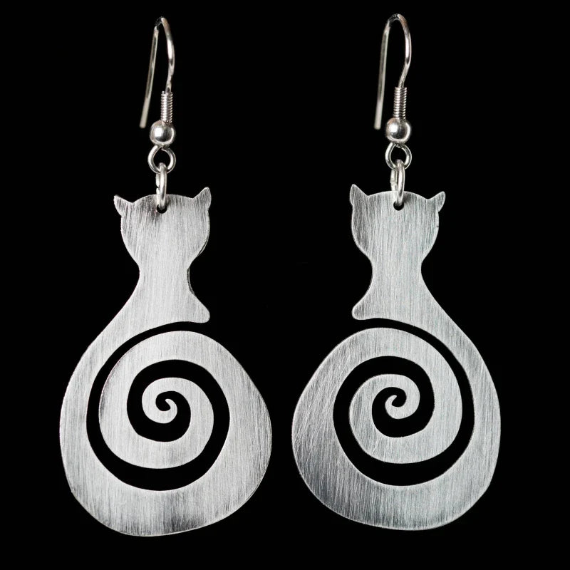Pendientes Espirales de Gato Vintage