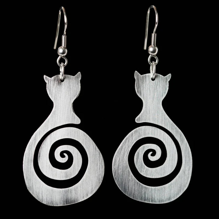Pendientes Espirales de Gato Vintage