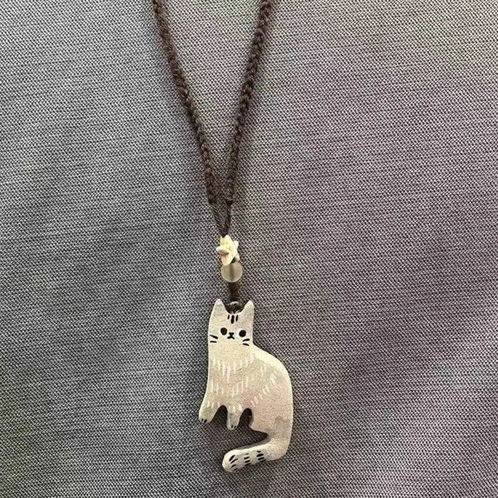 Collar de Colgante de Estrella de Gato Vintage