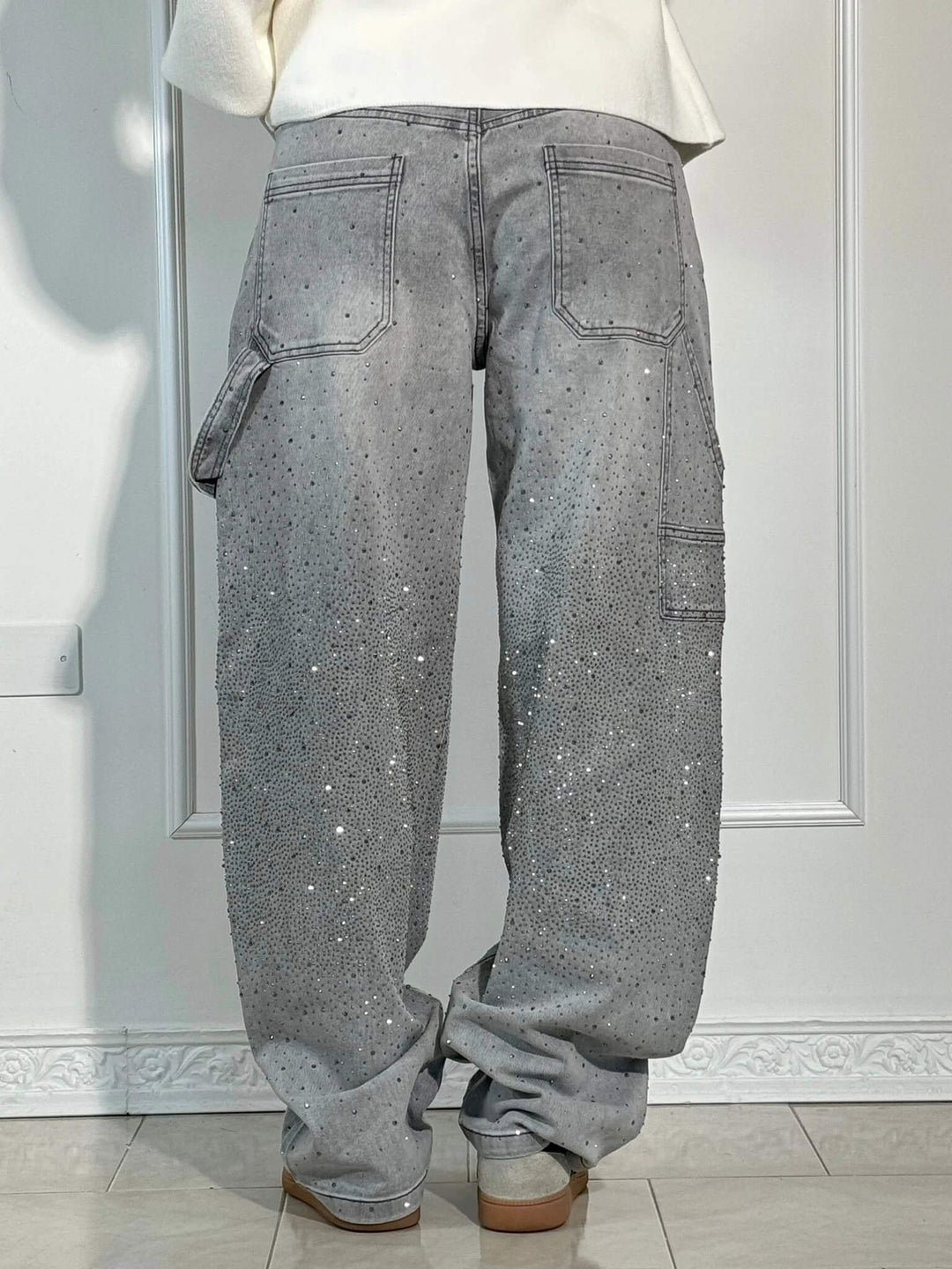 Nova | Jeans balloon con efecto brillante