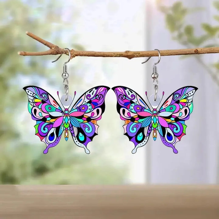 Pendientes de Mariposa Coloridos para Mujeres