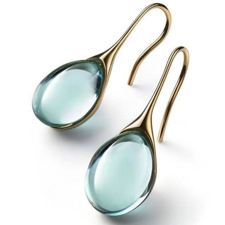 Clara | Pendientes colgantes chic con cristales y acabado plateado