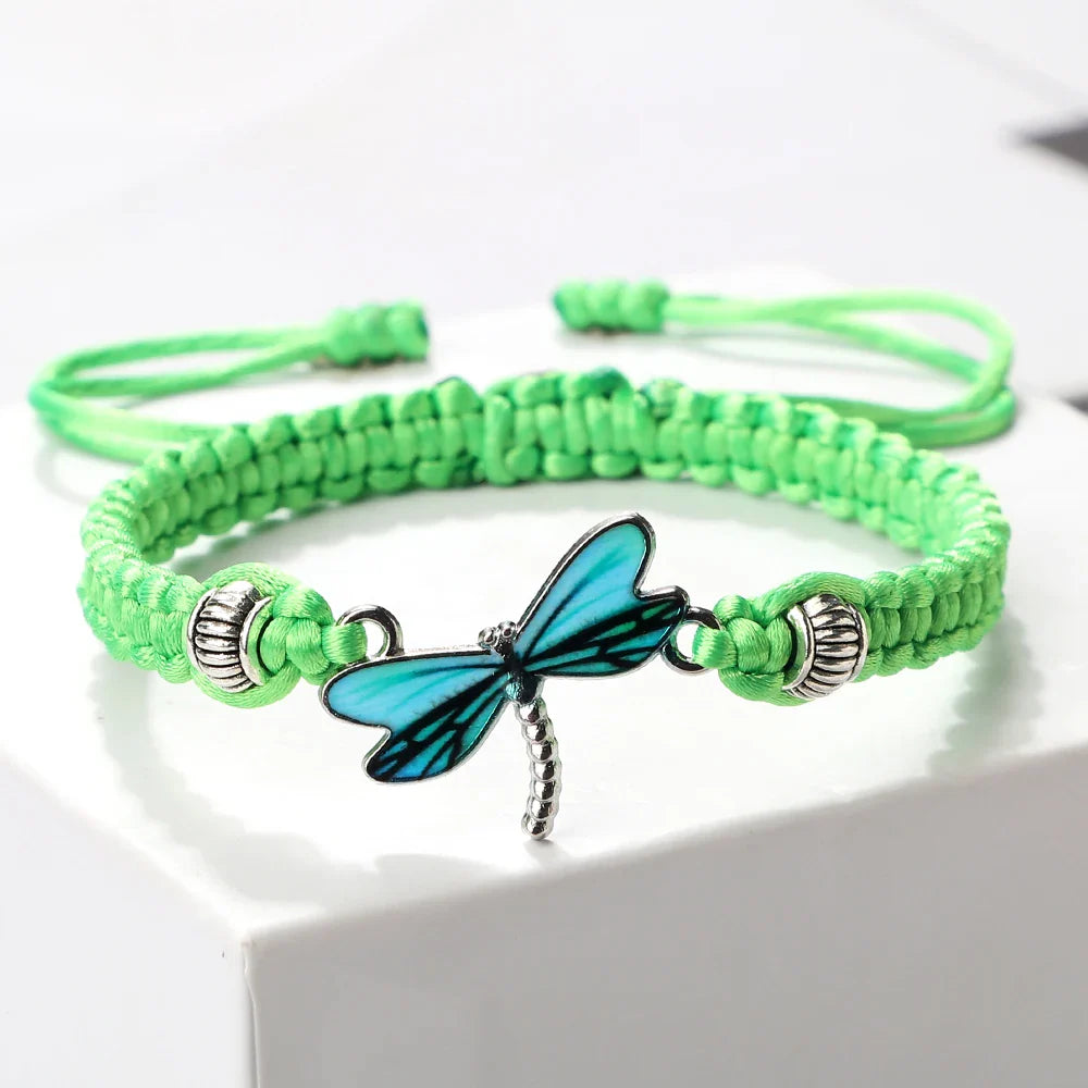Pulsera Tejida a Mano Sueños de Libélula