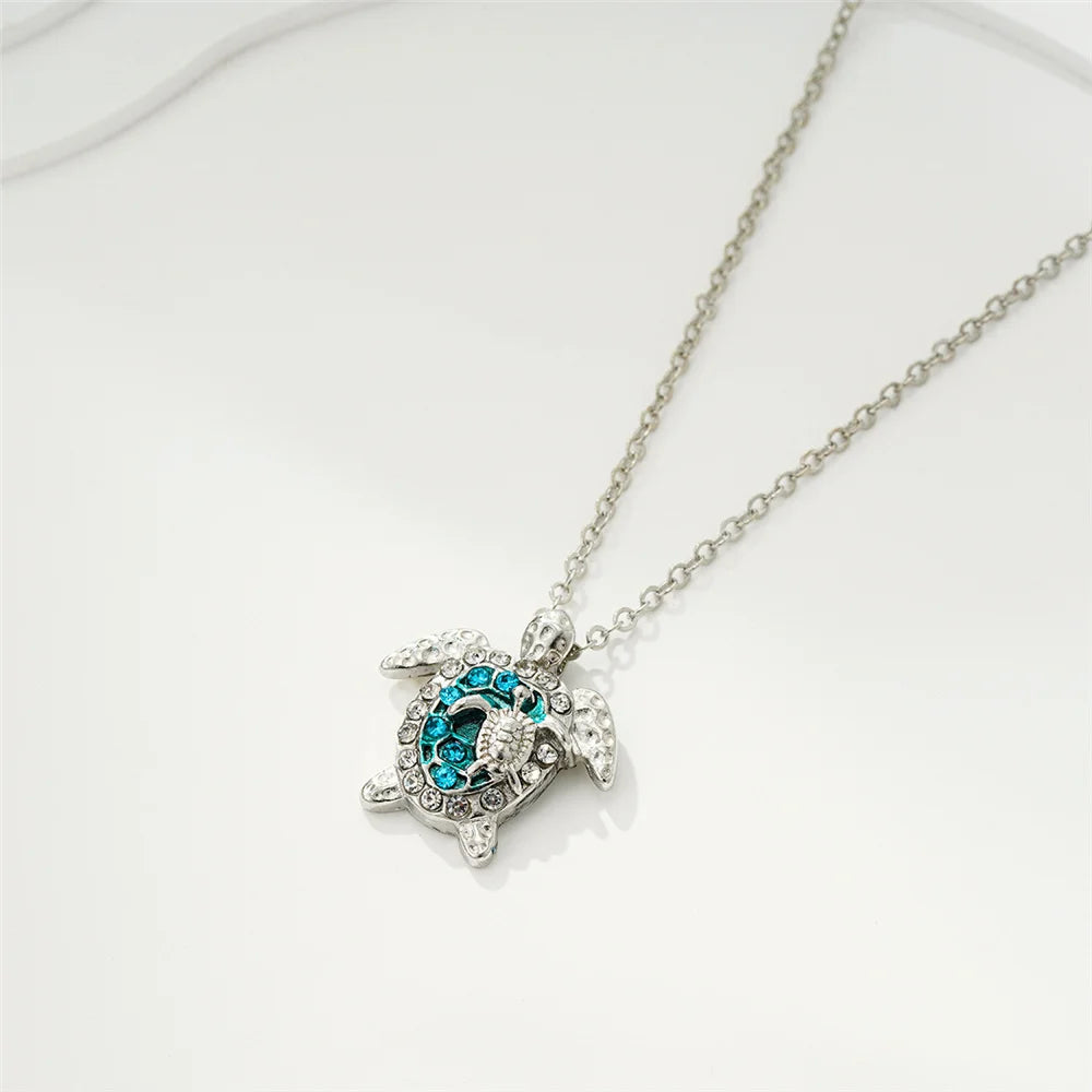 Colgante de Tortuga Marina - Plata Vintage