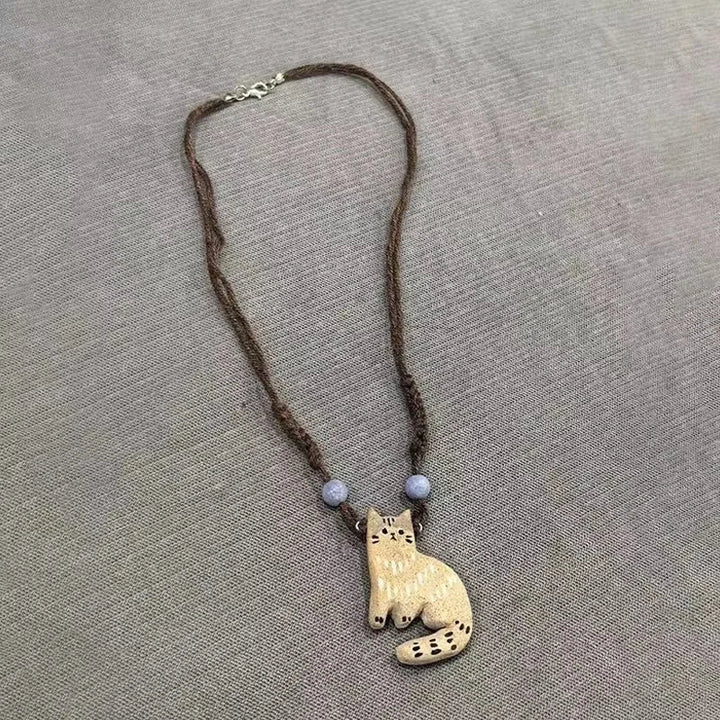 Collar de Colgante de Estrella de Gato Vintage