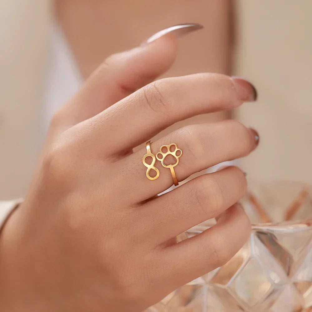 Anillo de Patas Infinito Ajustable – Acero Inoxidable