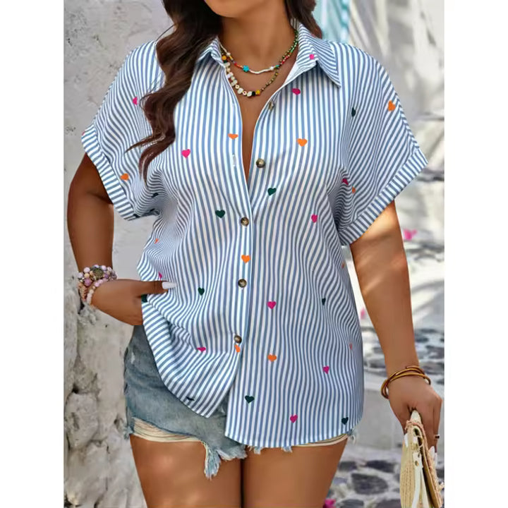 Milagros | Blusa camisera fluida Curvy - Especial Plus Size