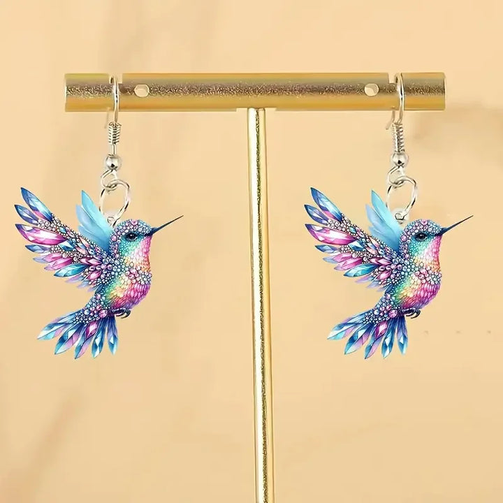 Pendientes Colgantes de Colibrí