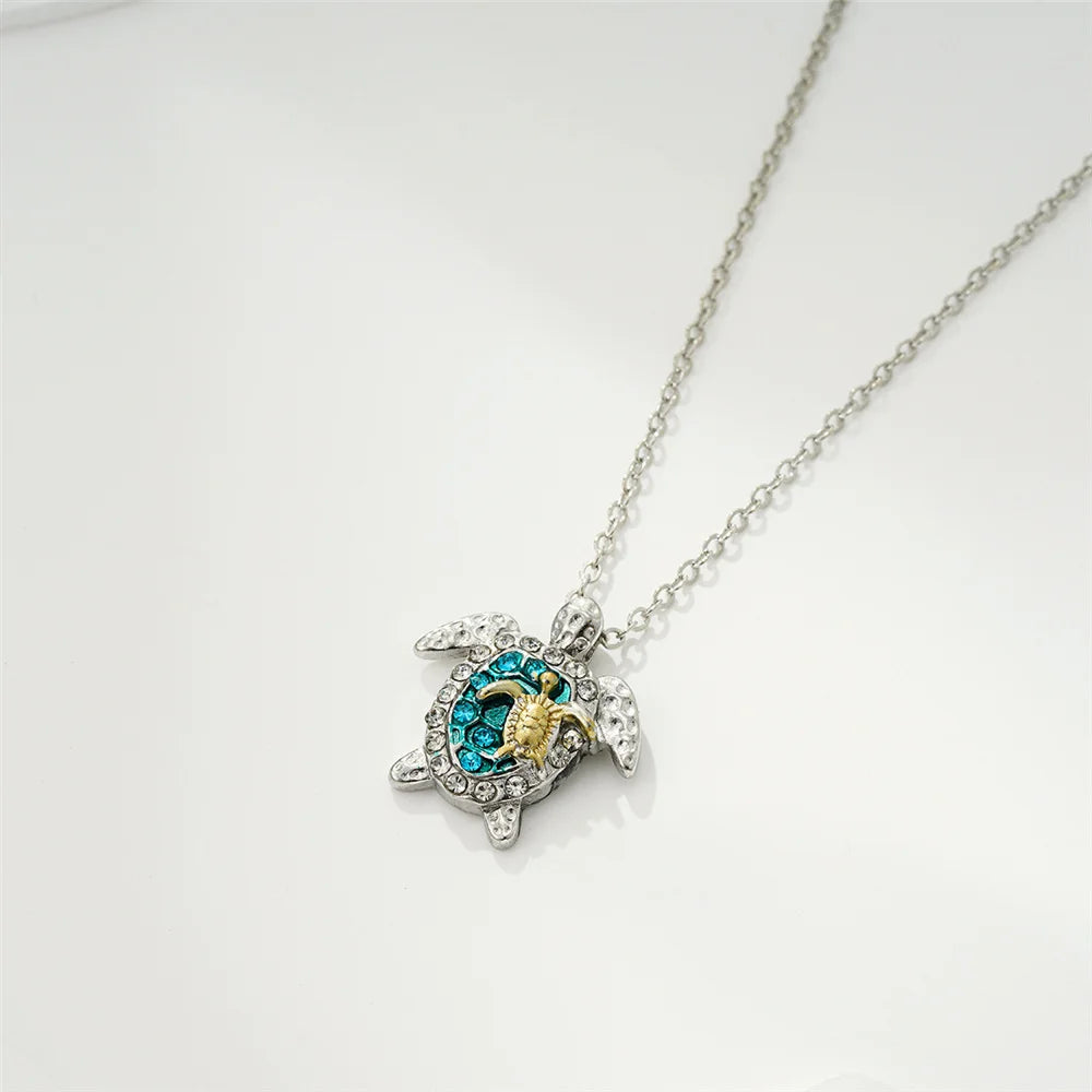 Colgante de Tortuga Marina - Plata Vintage